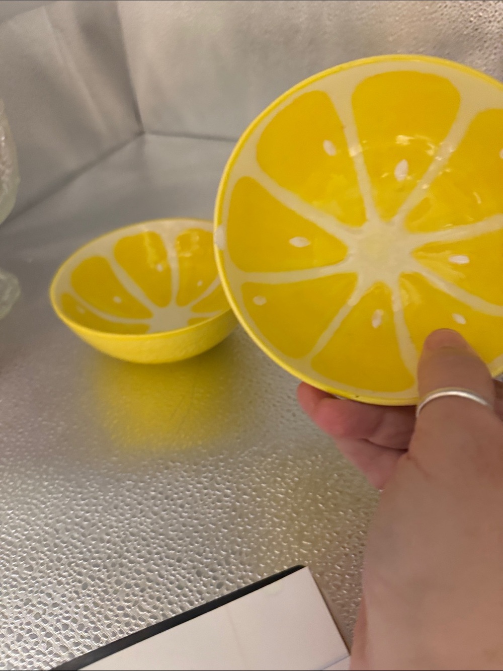 Smart Living Yellow Ceramic Citrus Bowls - Set of 2 - Picture 7 of 14